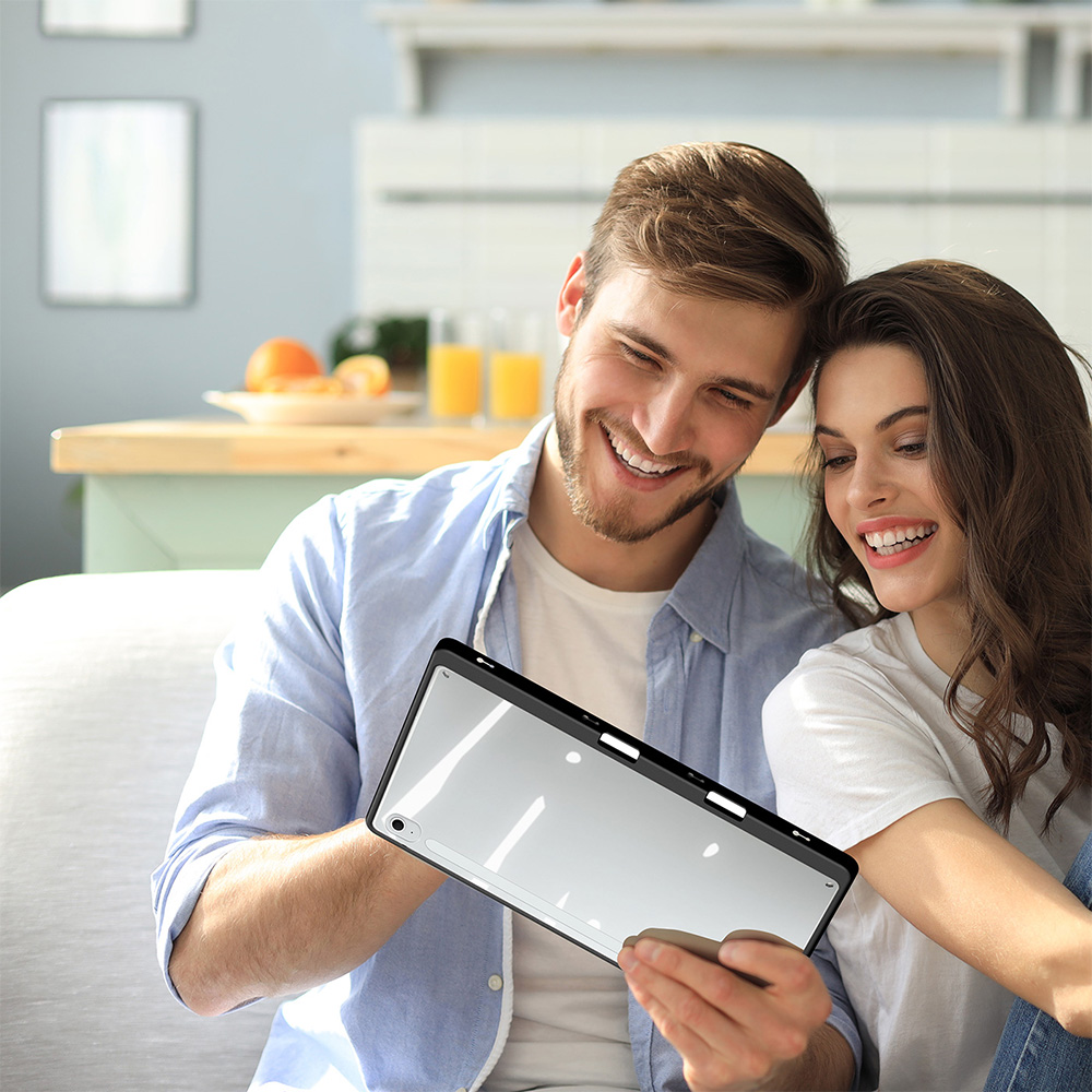 Etui z klapką Dux Ducis Magi do Galaxy Tab S10 FE Plus, przezroczysto-czarne